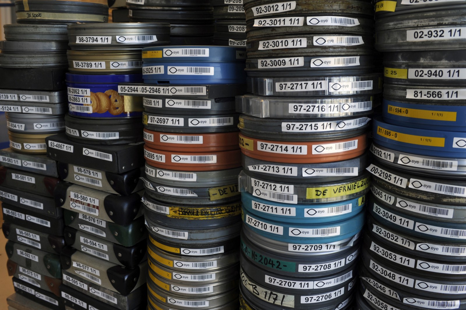 Reels of film at the Eye Collection Center